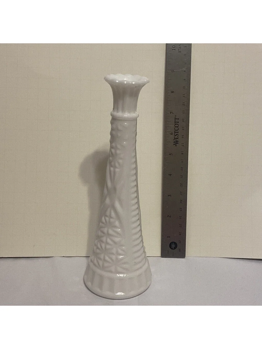 vintage white milk glass bud vase Wedding Vases.
